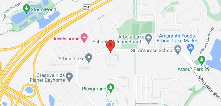 map of 213 950 ARBOUR LAKE Road NW